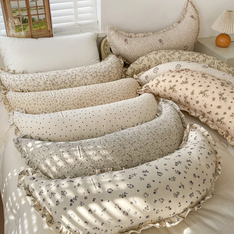 棉麻长条宿舍月亮抱枕多公能腰枕孕妇枕宝宝安抚枕床头靠垫超软