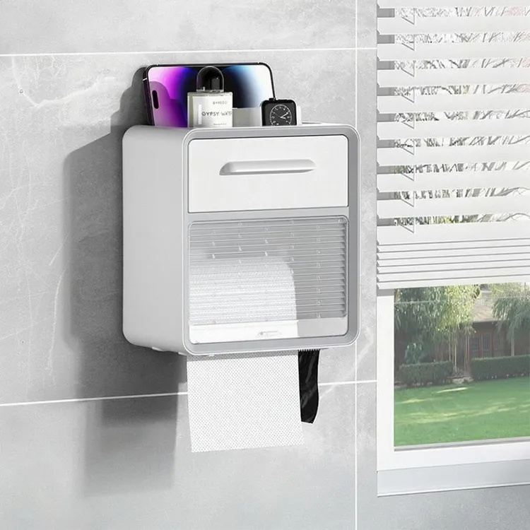 免打孔卫生间纸巾盒壁挂防水简约厕纸卷纸盒卫生纸抽纸卷纸置物架