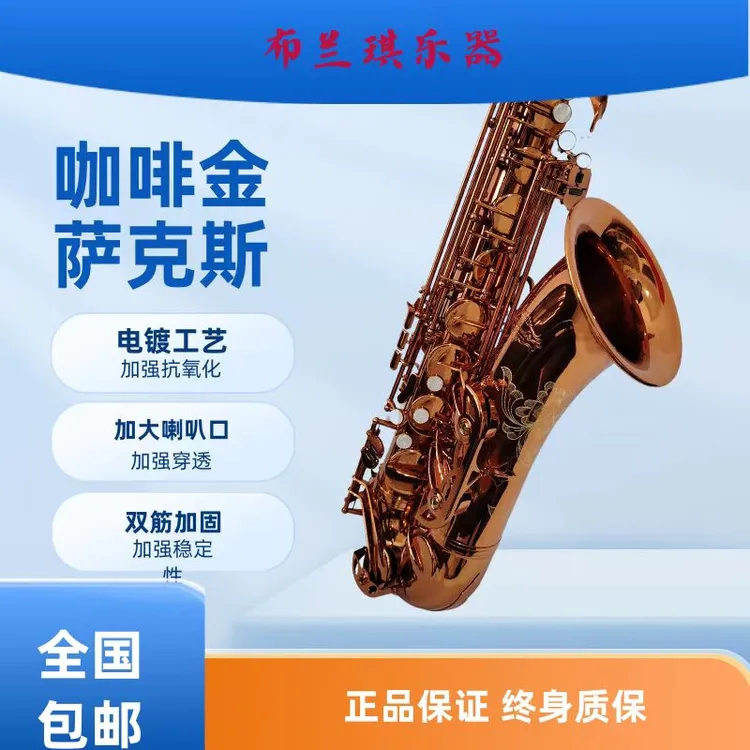 降B调次中音咖啡金萨克斯管专业演奏款优质黄铜乐器支持以旧换新