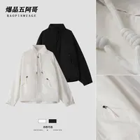 秋季新款立领拉链大口袋工装休闲夹克-5810