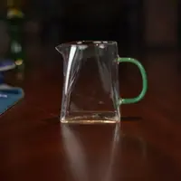玻璃材质四方大容量加厚公道杯高档手工分茶器