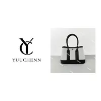 YUUCHENN/爱马原版手工【花园包】 进口皮+帆布23cm 黑色 HH6076
