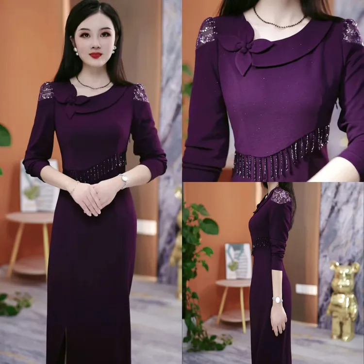 秋季新款连衣裙2025秋季韩版气质显瘦百搭收腰连衣裙YX25K2257