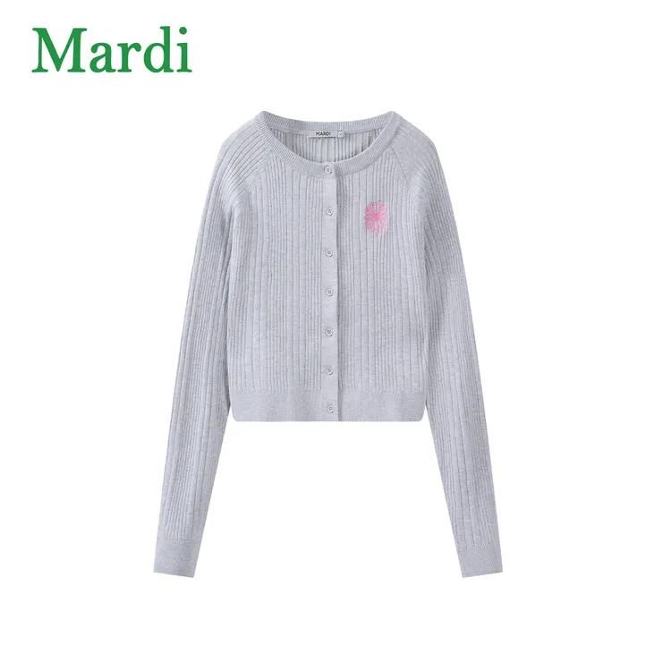 Mardi时尚修身圆领长袖百搭开衫针织衫26春季新款女装MZZ2612253