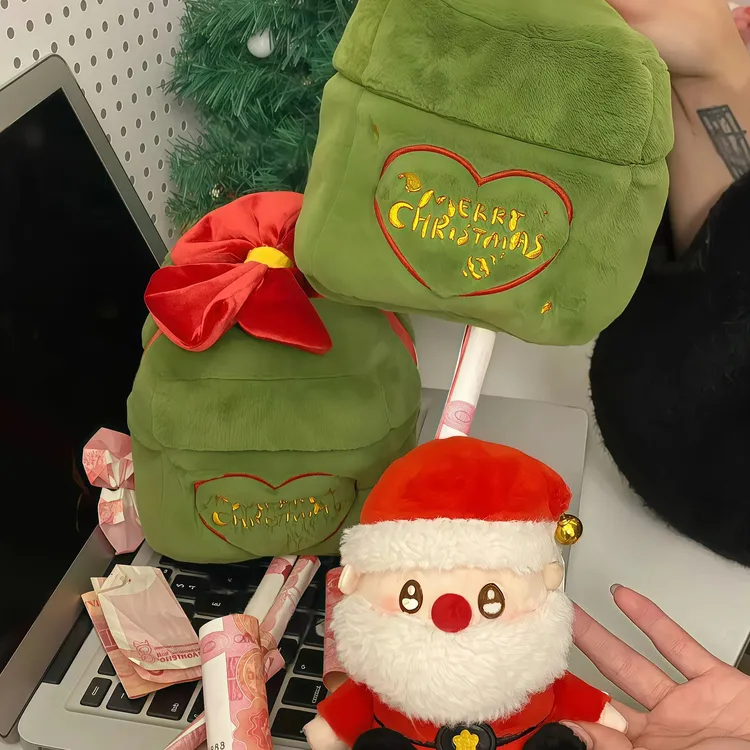 圣诞礼物圣诞老人麋鹿惊喜礼盒毛绒玩具可爱玩偶圣诞创意玩偶
