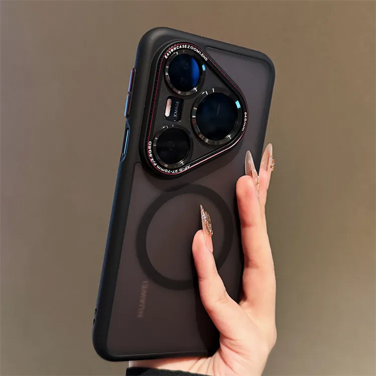 适用于华为pura80pro+手机壳高端磨砂肤感磁吸简约男女款数码配件