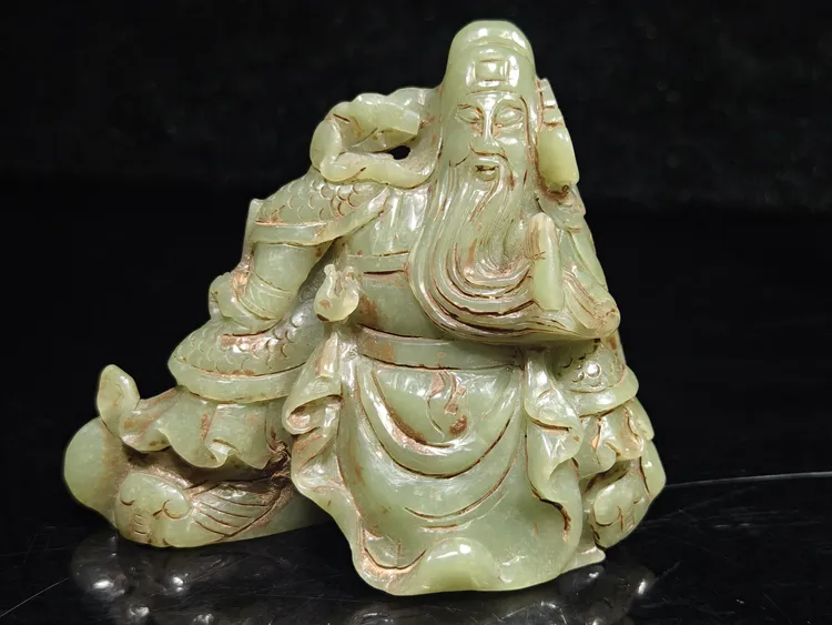 和田玉   关公摆件