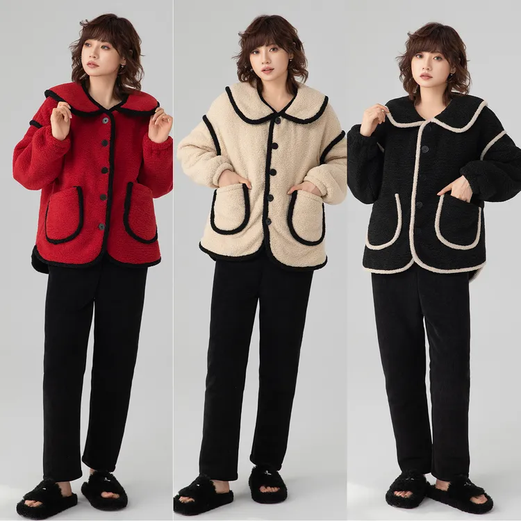 《于贺三姐专属》原创原版2025冬款小香风家居服睡衣套装女时尚加绒