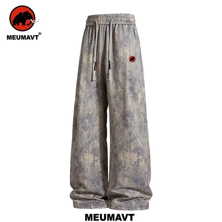 MEUMAVT/猛犸长裤休闲裤秋季男士阔腿裤百搭痞帅轻奢直筒裤情侣男