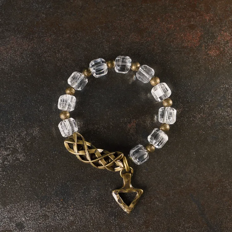 黄铜手链 原创复古手饰 小众设计手串女 个性百搭潮流单圈手链男