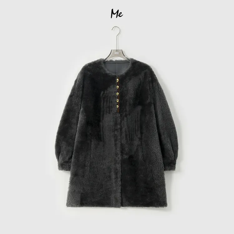 ME【黑金钻石皮毛一体】北纬41°皮毛一体丰盈毛感时尚皮草MESA2826