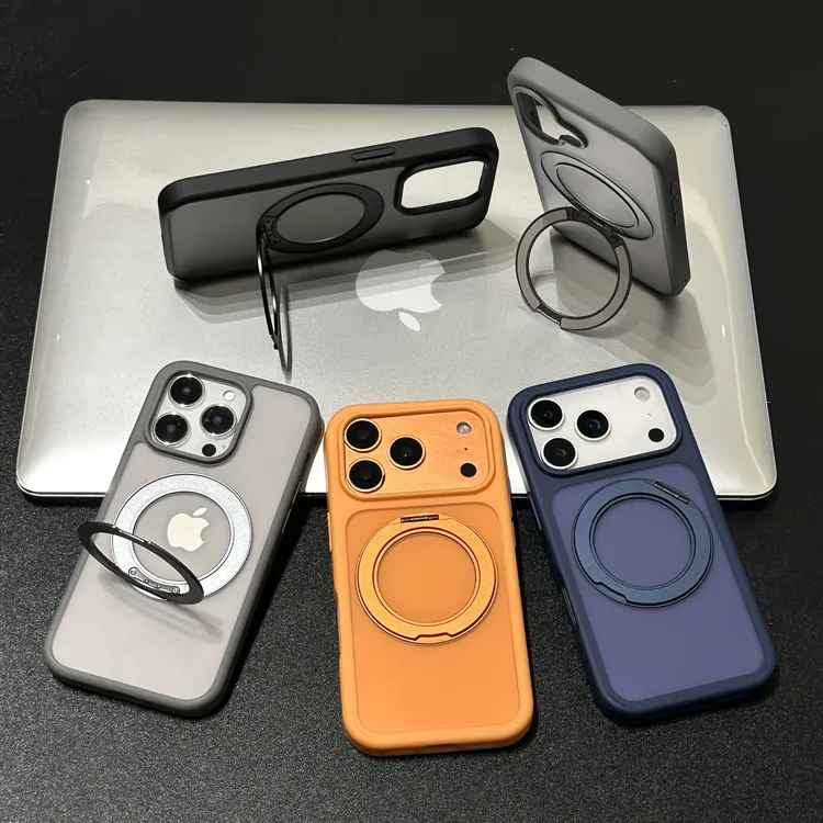 雅天立360度旋转磁吸支架适用苹果17/16手机壳15PROMAX磨砂13/14