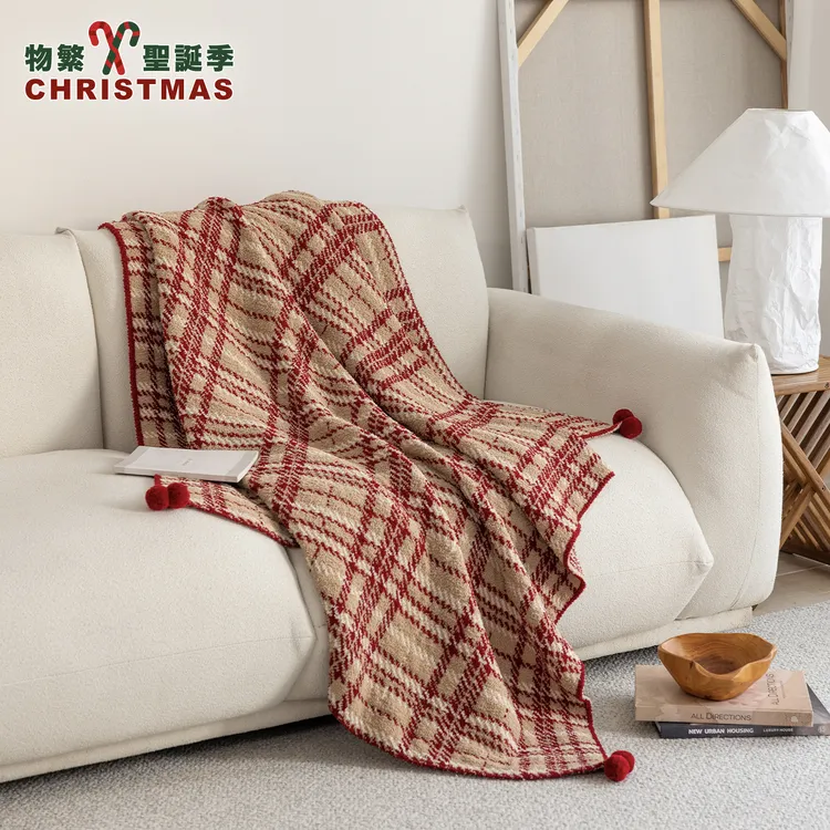 LS.NORWE圣诞毛毯秋冬复古毯子节日新年礼物沙发毯空调盖毯床尾毯