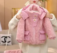 【七尚】2024冬款加绒加厚洋气女宝时尚韩版厚外套ma001