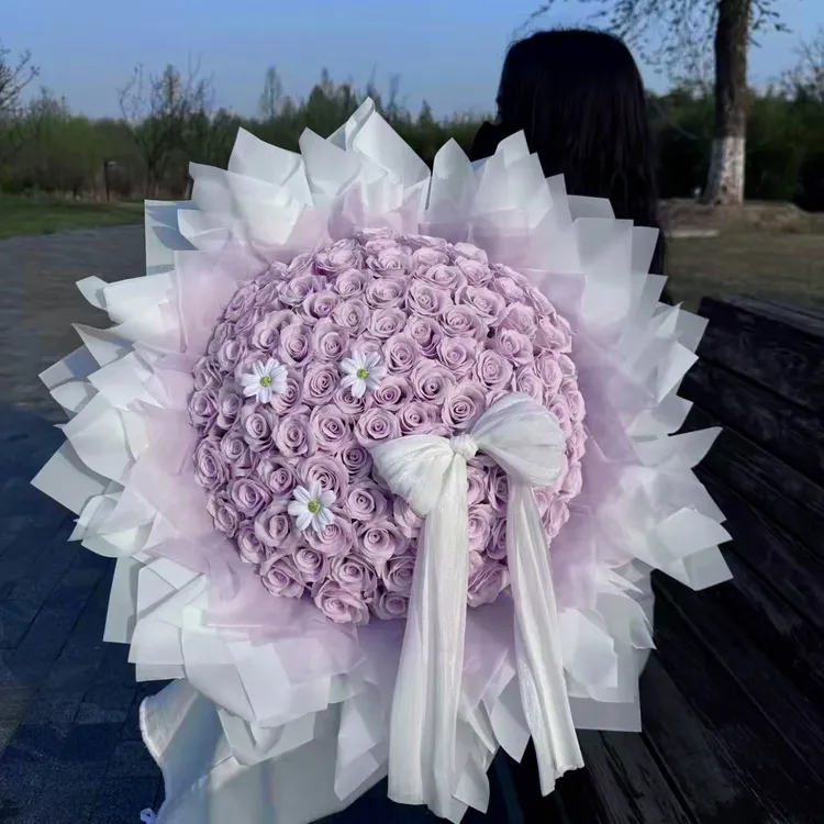 星落紫雾香皂永生花高级感生日礼物闺蜜玫瑰花束顺丰送货上门