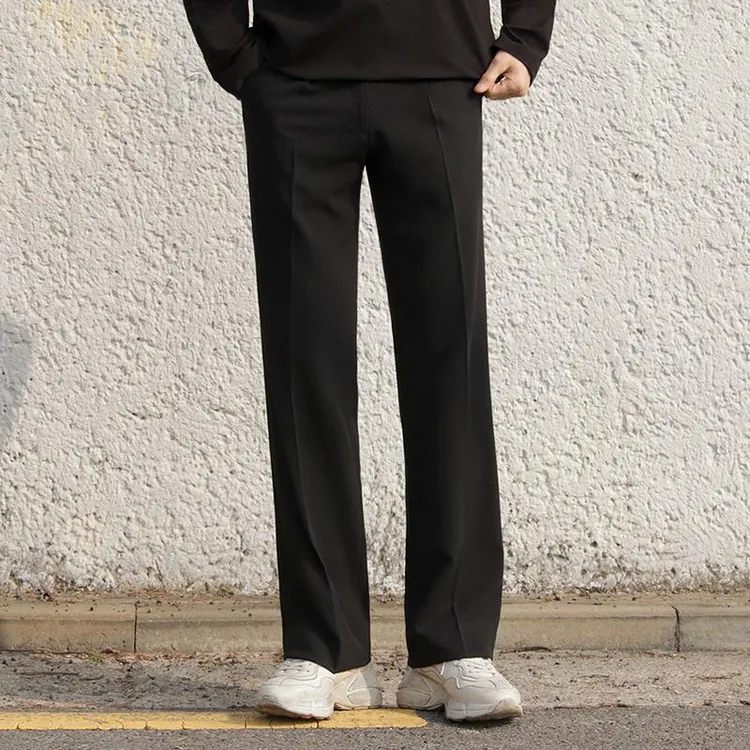 灏吉弧男士宽松直筒西裤男韩系潮流阔腿坠感休闲长裤秋冬季裤子