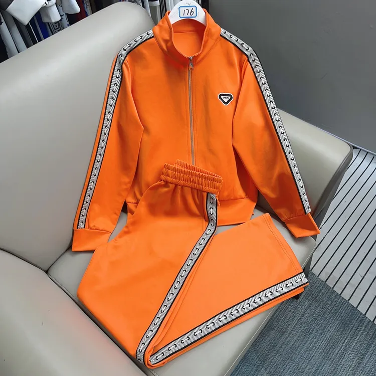 675#A深圳南油时尚休闲春秋长袖运动洋气秋季春季立领潮流套装