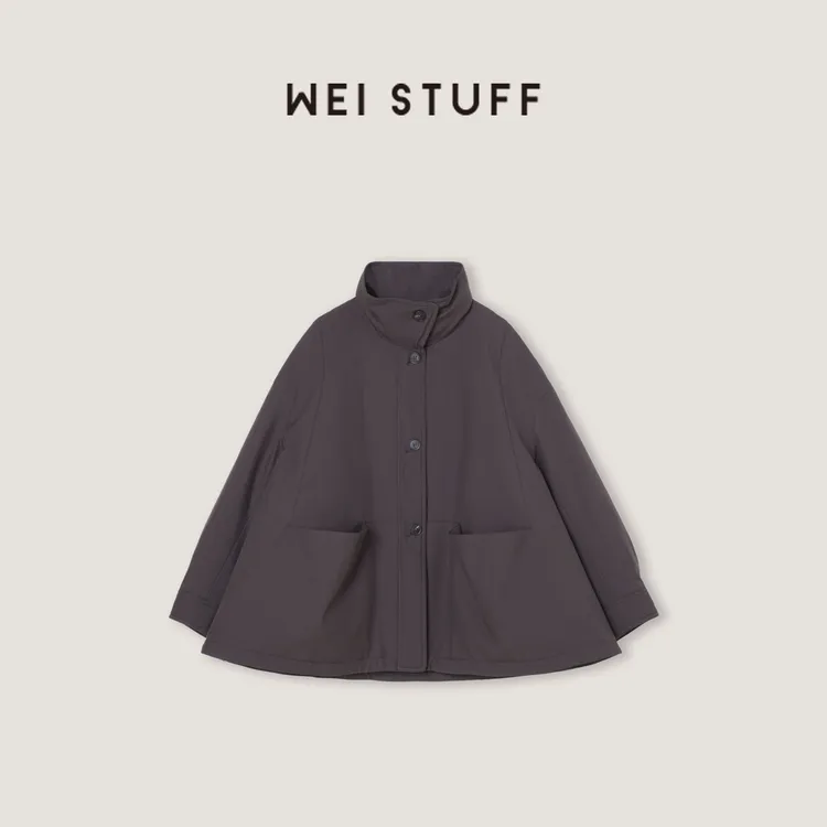 WEI STUFF“木质调”舒适保暖立领宽松90白鹅绒A字版外套 10981. 