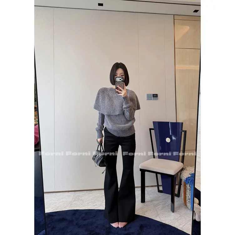 FORNI 塑形超模裤 镇店神裤窄版微喇休闲裤