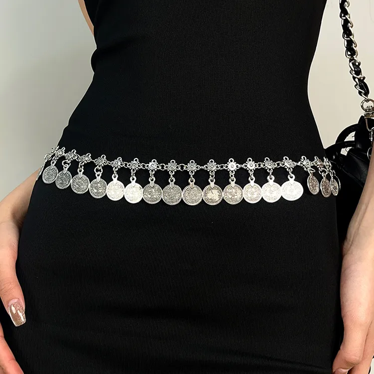 复古金属重工腰链配饰高级感搭配连衣裙子个性腰带民族风装饰链条