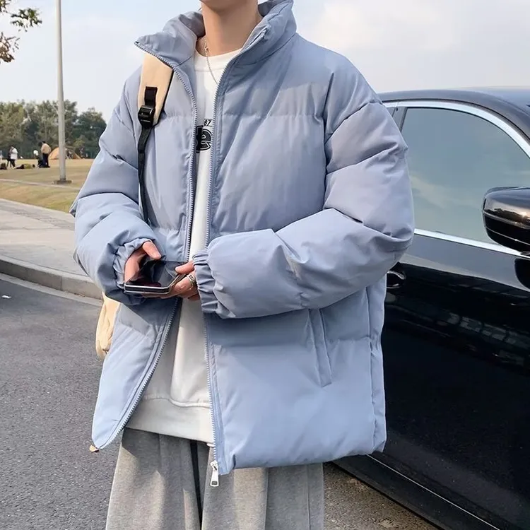 宽松潮流韩版港风ins加厚保暖百搭短款冬季棉衣棉服男士面包服202