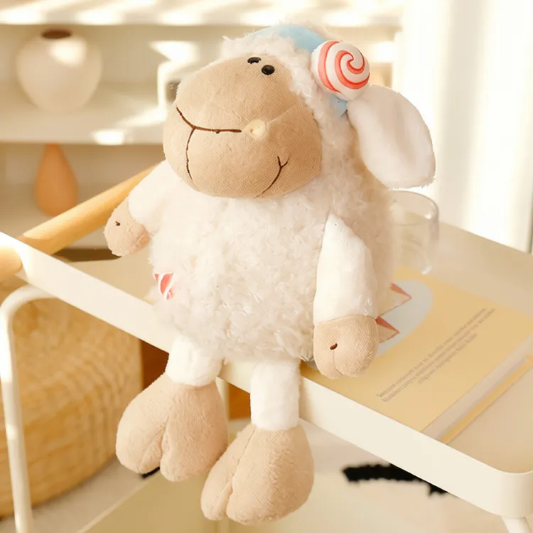 小羊玩偶安抚娃娃搂睡大象玩具毛绒长颈鹿猴子公仔儿童睡觉抱狮子