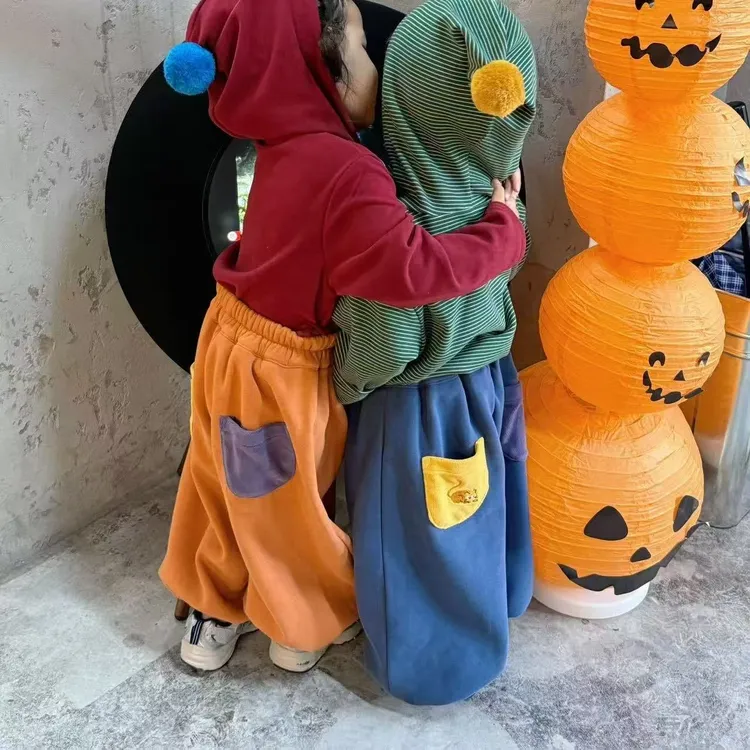 超厚多巴胺羊羔绒卫裤