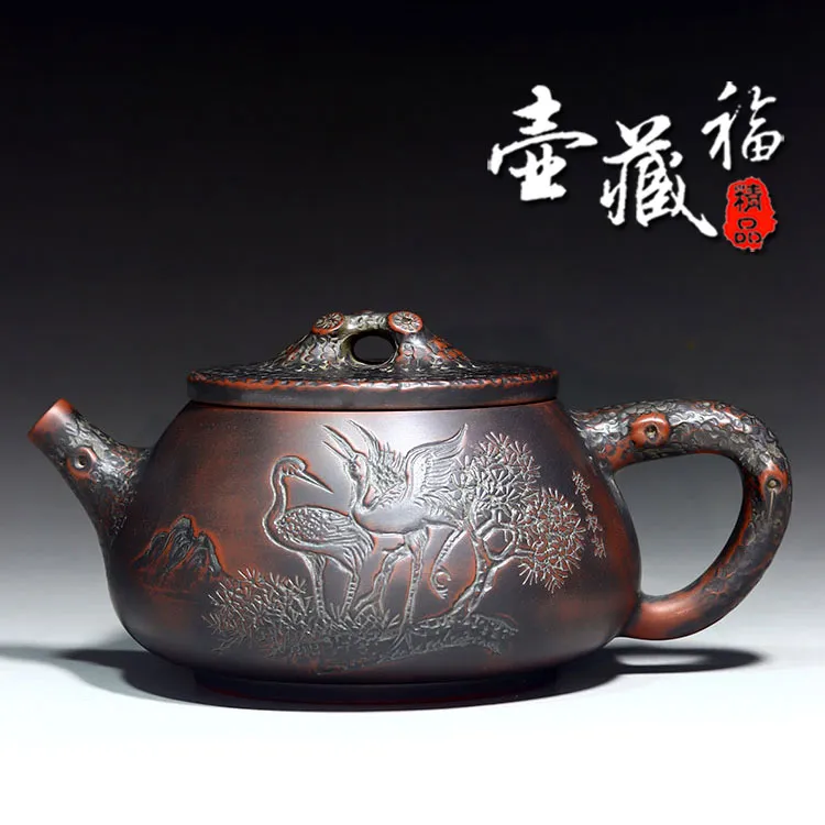坭兴陶古茶壶汉风设计纯居家茶具家用茶壶黎昌权明教大师纯手工