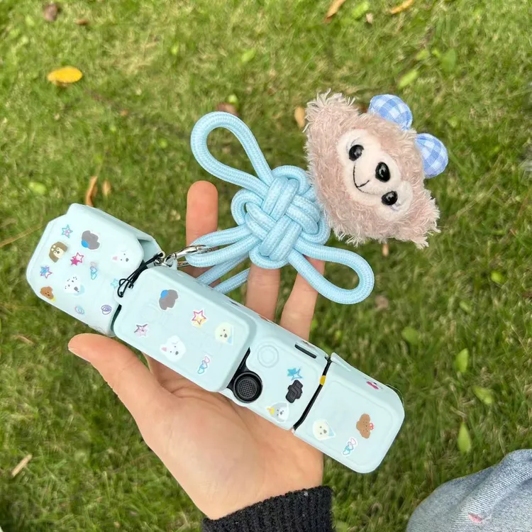 大疆pocker3硅胶保护套镜头盖可爱软胶运动口袋运动相机配件保护