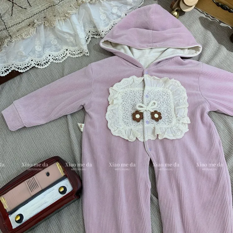 小嚒哒连体罩衣连帽罩衣