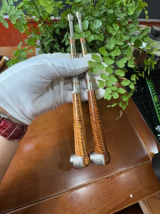 宣威小成手制烟杆乌木杠心高货（20厘米）