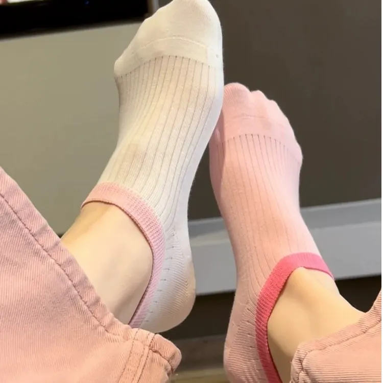 多巴胺船袜ins女士夏季薄款日系低帮船袜马卡龙色系撞色甜美船袜