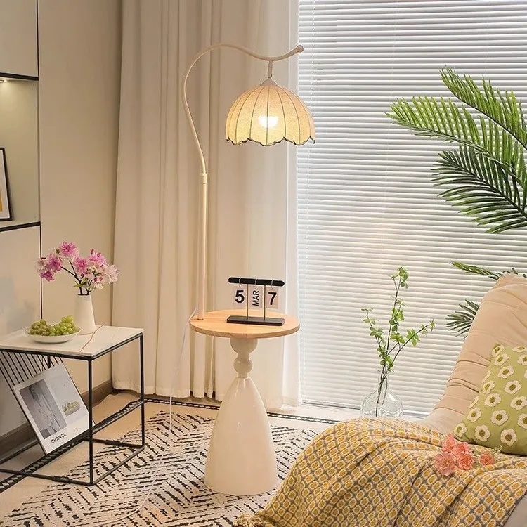 中古风落地灯客厅沙发旁卧室床头日落高级创意网红金属立式钓鱼灯