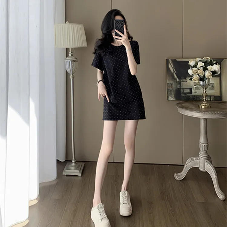 2025夏季爆款时尚洋气波点减龄甜美时髦炸街网红休闲通勤