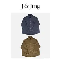 J&Jing-「琥珀流光」-韩系oversize百搭时尚宽松格子衬衣E341