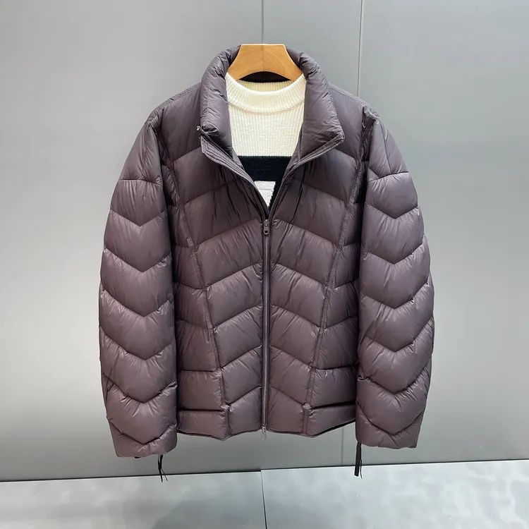 秋冬款简约百搭男士羽绒服保暖加厚时尚男士立领外套休闲男装上衣