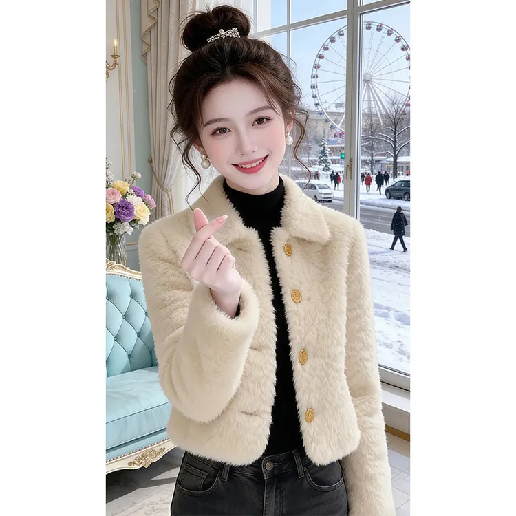 香朵儿【云感都市】气质短款翻领外套女2026秋冬新款小香风法式上衣