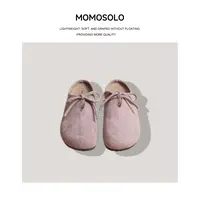 •鸢语•2025秋冬牛皮时尚休闲季新款蝴蝶结一脚蹬软底半拖鞋259916