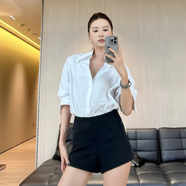 WBHFOR最爱短裤黑色显瘦气质