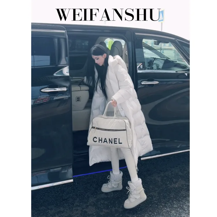 WEIFANSHU/魏凡舒【飘雪回音】秋冬新款保暖舒适三星90白鹅绒服外套