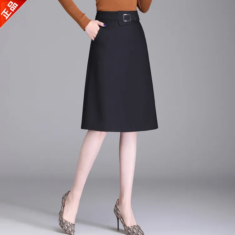 正品2025新款春秋季洋气Aa字裙洋气减龄显瘦遮肉百搭半身裙女爆款