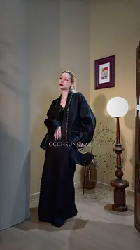 【喜一兮】颐和 苎麻秋装外套长袖时尚套装+半身裙套装5DC-C8187