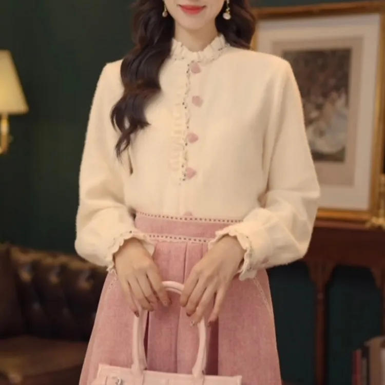 琦琦【融化入冬】复古港风秋冬厚款休闲百搭衬衫上衣YL5273299