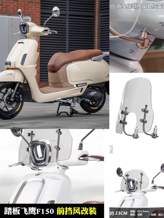 全新正品飞鹰F150复古踏板车前后碟刹至尊版可升级风挡