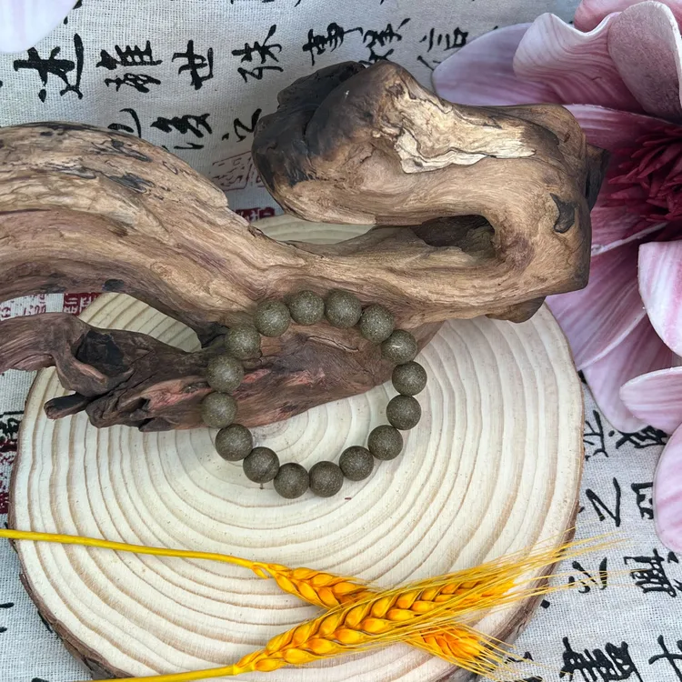 生态六埠 荷叶香珠 文玩手串手工制作 荷叶制作