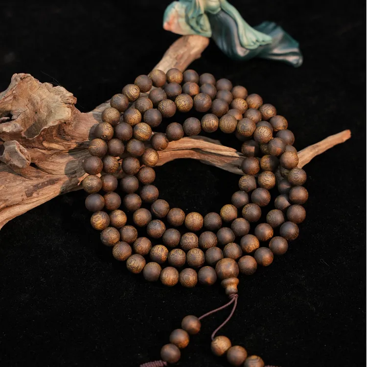 沉香圆珠多圈【7mm/108颗/16g+】 海南莺歌绿棋楠（多样性发一）