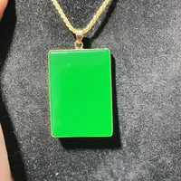 翡翠颈饰14K金镶嵌吊坠