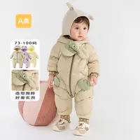 男女宝宝羽绒服连体衣婴儿衣服冬季装新款外出服男女童反季厚款