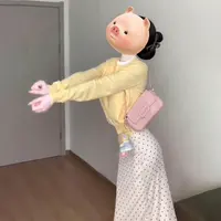 0528韩系温柔两件套白色波点半身长裙连衣裙子女新款开秋气质套装