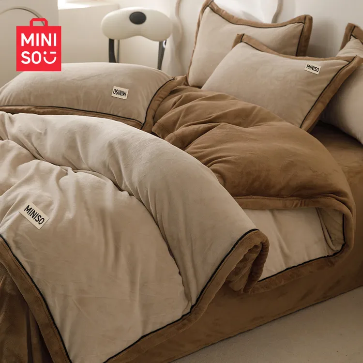 名创优品加厚牛奶绒珊瑚绒床上四件套冬季双面床单被套罩2025新款